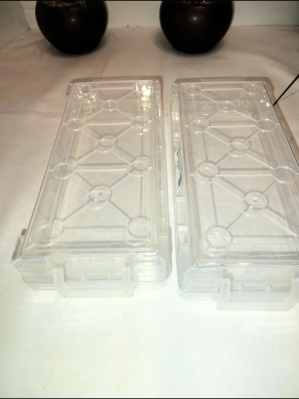 3 Clear Plastic Storage Trays